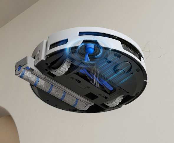 ECOVACS DEEBOT T90 MAX OMNI – robot odkurzająco-mopujący widok od spodu na szczotki