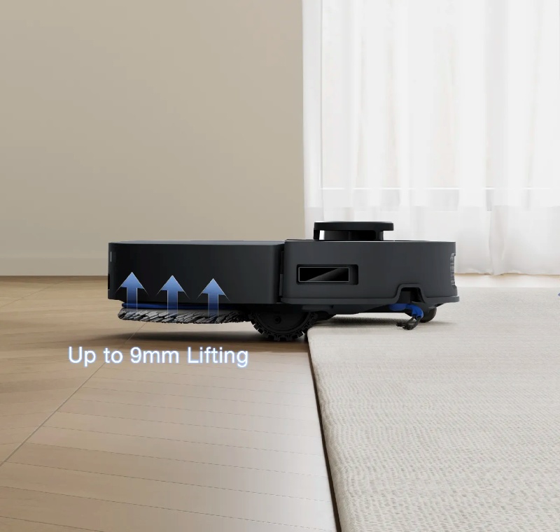 Strategia czyszczenia dywanów i automatyczne unoszenie mopów